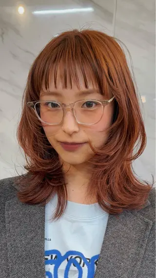 ミディアム カラー Pocket仙台 💚モエリのヘアスタイル