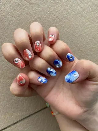 ショート カラー ヘアアレンジ ネイル マツエク・マツパ 💓💓彩 音💓💓のマツエク・マツパデザイン