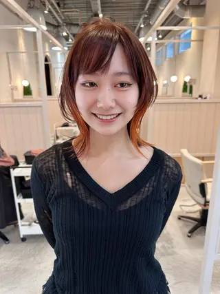 ミディアム カラー 小島 健太郎のヘアスタイル