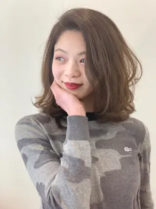 ミディアム カラー パーマ m ā l o. マァロのヘアスタイル