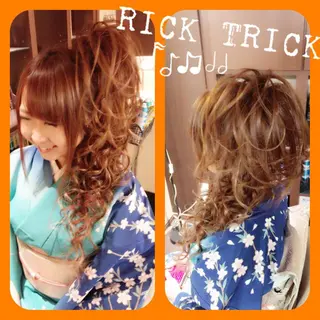 ロング ヘアアレンジ RICK Trick所属・セット&メイク RICK trickのヘアスタイル