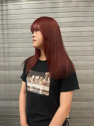 セミロング momoca 暖色カラー/ボブのヘアスタイル