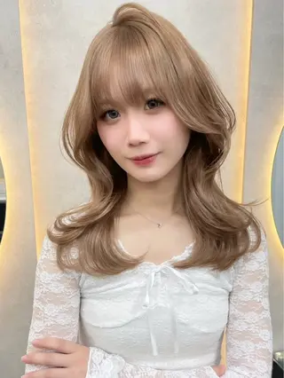 セミロング 宮田 優花のヘアスタイル