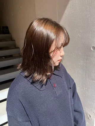 セミロング 韓国風透明感カラー 💎YUI💎のヘアスタイル