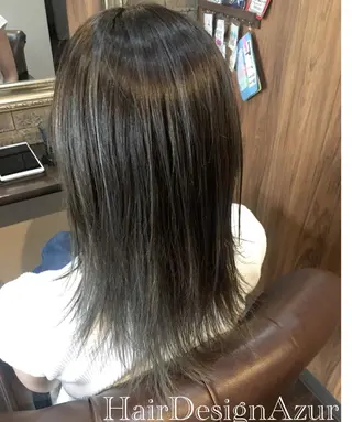 ミディアム カラー HairDesign Azurのヘアスタイル