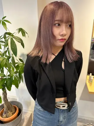 ミディアム カラー デザインカラー ダイチのヘアスタイル
