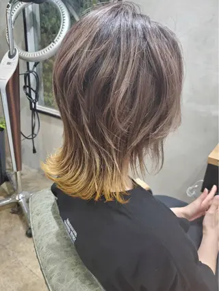 ミディアム カラー Le Lien カジのヘアスタイル
