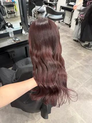 ロング カラー ヘアアレンジ 💗暖色特化ピンク/ 赤髪💗HARUNAのヘアスタイル