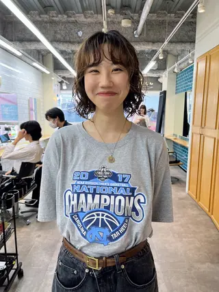 ショート パーマ benji仙台所属・KOKI/ ボブ/ パーマ/透明感カラーのヘアスタイル