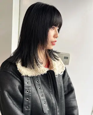 カラー ハッシュカット🐈 韓国レイヤー/ののかのヘアスタイル