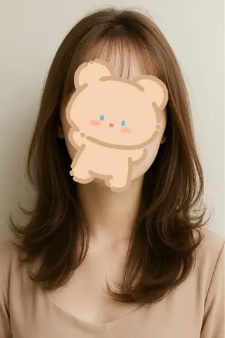 ロング アミーベル🧸🧡 井口店✂️しおりのヘアスタイル