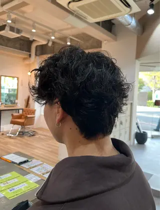 パーマ メンズ bisou hair スガノ　カヤノのヘアスタイル