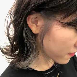 ミディアム カラー 透明感/ハイトーン Annaのヘアスタイル