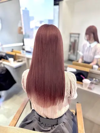 セミロング カラー ai 梅田/暖色カラーのヘアスタイル