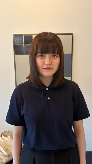 ミディアム カラー Maika/伏見 カラーモデル募集中のヘアスタイル