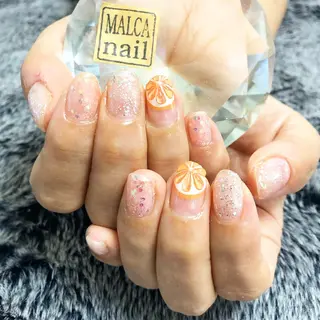 ショート カラー パーマ ヘアアレンジ キッズ ネイル マツエク・マツパ MALCAnail(マルカネイル)所属・荒木 莉奈のネイルデザイン