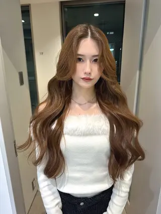 ロング カラー ハイトーン/ピンク カラー/めい🎀のヘアスタイル