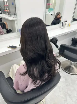 ロング カラー パーマ ヘアアレンジ メンズ キッズ ♥️韓国ヘア レイヤー♥️ゆりのヘアスタイル