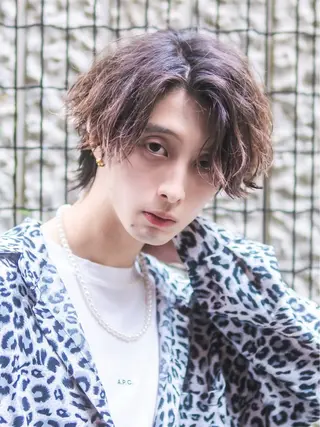 パーマ メンズ 💀EDEN副店長/ ブリーチ"骨格補正"のヘアスタイル