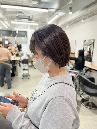 ショート 縮毛矯正/ハイトーン /パーマ/前原汐🎐のヘアスタイル