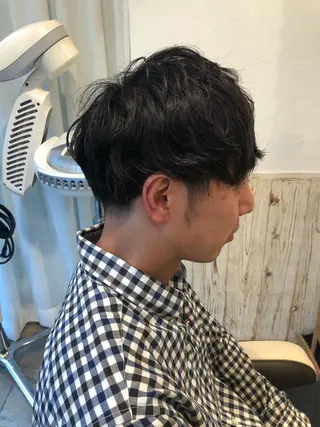 ショート カラー パーマ メンズ メンズサロン💈 吉岡陽【中野】のヘアスタイル