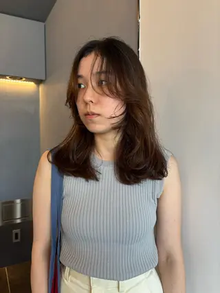 ミディアム KOCHAB 中村穂風のヘアスタイル