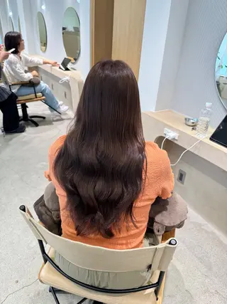 ロング カラー ulu名古屋栄所属・落合しほ/韓国ヘア/ 髪質改善/縮毛矯正のヘアスタイル