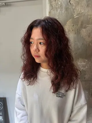 ミディアム カラー パーマ 🍀艶髪・透明感🍀 TATSUKIのヘアスタイル