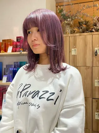 ミディアム カラー パーマ指名No1 /namiのヘアスタイル