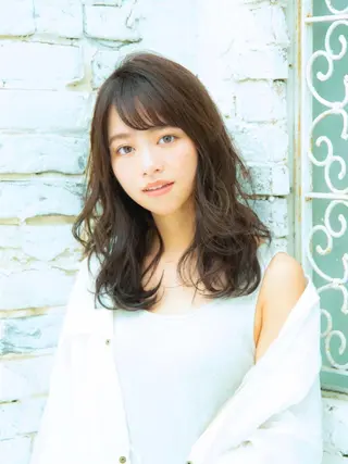 ミディアム カラー パーマ 髪質改善/縮毛矯正/ ボブ/店長/槌矢圭悟のヘアスタイル