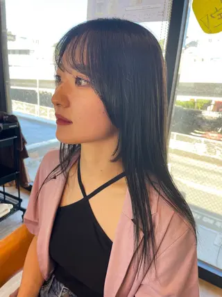 セミロング カラー 髪質改善/ブリーチ 田代 龍我のヘアスタイル