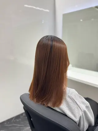 ロング パーマ ブリーチなし Ⅰ 髪質改善カラーのヘアスタイル