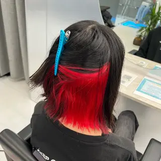 ミディアム カラー 👑垢抜け韓国ヘア ハッシュカット唯澄のヘアスタイル