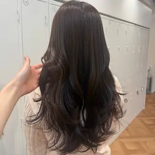 ロング カラー ヘアアレンジ キヨミ 韓国レイヤーカットのヘアスタイル