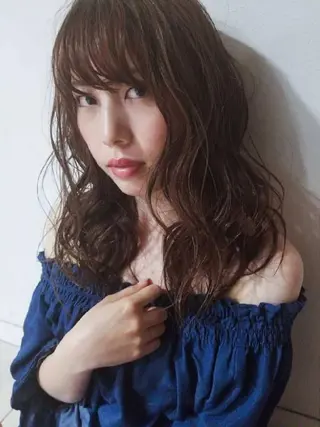 セミロング カラー ケアブリーチ、 髪質改善 福士直矢のヘアスタイル