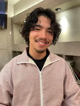 ミディアム パーマ 森田 博樹のヘアスタイル