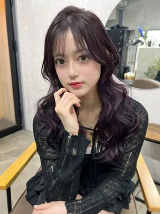 ロング maya レイヤーカットのヘアスタイル