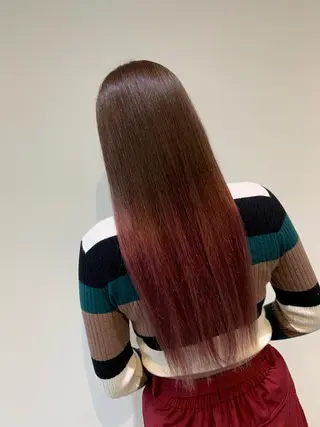 ロング カラー 小島嵩人 縮毛矯正 髪質改善のヘアスタイル