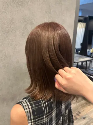 ミディアム カラー ブリーチカラー💙 𝗠𝗜𝗞𝗨のヘアスタイル