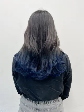 ロング カラー パーマ amble luxe ❤️渋谷❤️のヘアスタイル