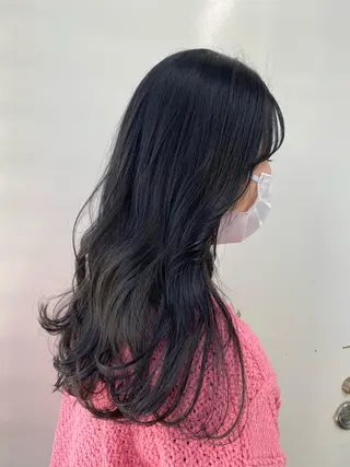 セミロング カラー 韓国ヘア顔周りカット 艶髪ベージュtamaのヘアスタイル