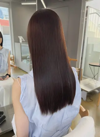 カラー maina/透明感 ベージュ/暖色カラーのヘアスタイル