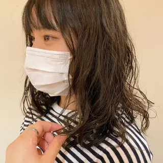 ミディアム パーマ 高橋 涼香のヘアスタイル