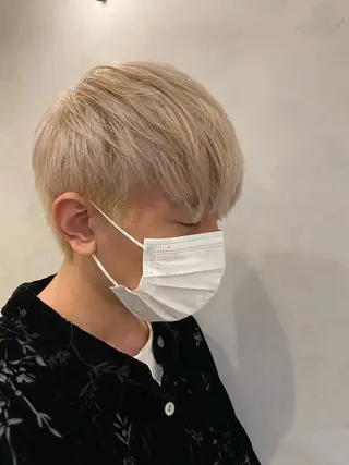 ショート カラー メンズ 池西 佳穂のヘアスタイル