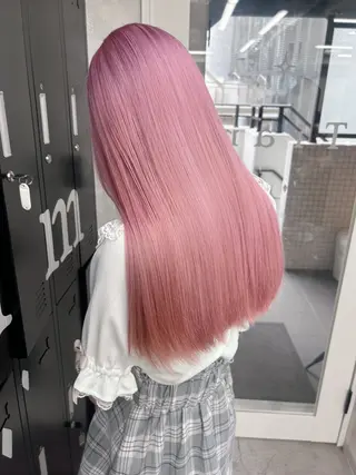 ロング カラー 💕誰より可愛い💕 ピンク🎀YUUKAのヘアスタイル