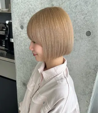ショート 広香/ハイトーン/ デザインカラー/ボブのヘアスタイル