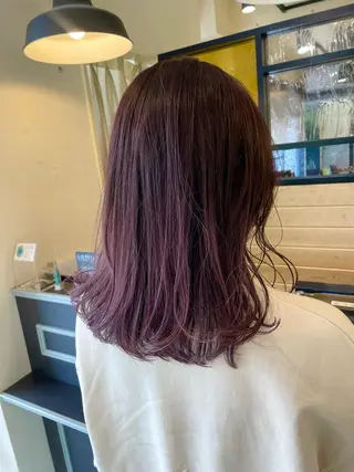 ミディアム カラー スナコザワ レナのヘアスタイル