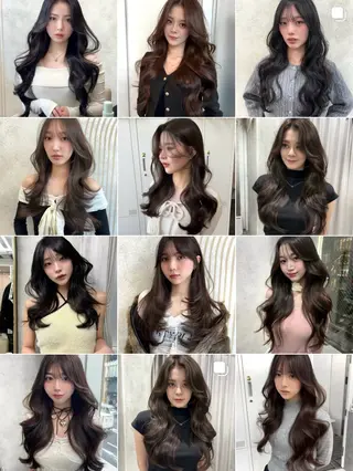 ロング uni原宿所属・韓国ヘア レイヤーカットのヘアスタイル