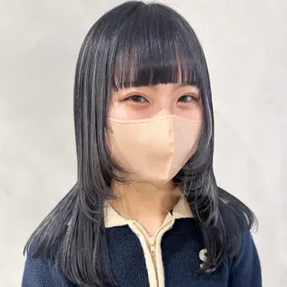 セミロング カラー デザインカラー/パー マ🦖外岡咲希🦖のヘアスタイル