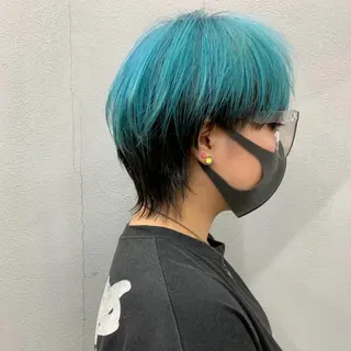 ショート カラー 🌱小顔魅せカット 透明感カラー/泉綺のヘアスタイル